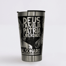 Copo Térmico Preto Patriota - Personalizado 360° a Laser + Brinde