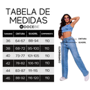 Calça Jeans Modeladora Wide Leg Com Elastano e Cinto