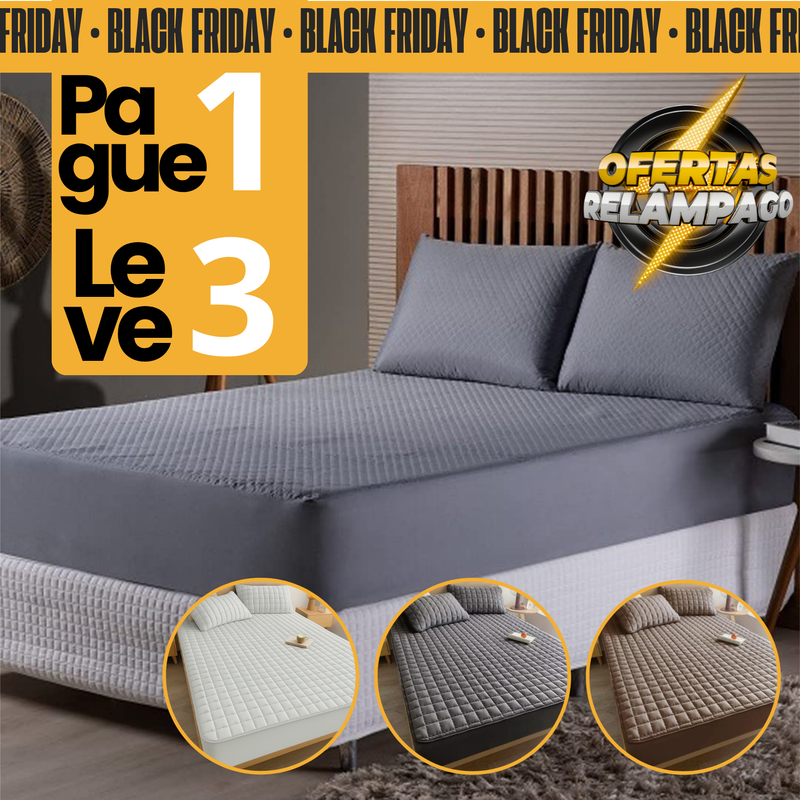 [COMPRE 1, LEVE 3] Acqua Soft - Jogo de Cama Impermeável Premium – Capa + 2 Fronhas