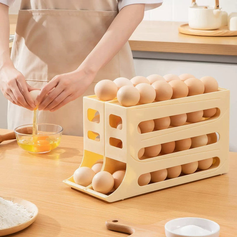 Organizador de Ovos com Rolagem Automática