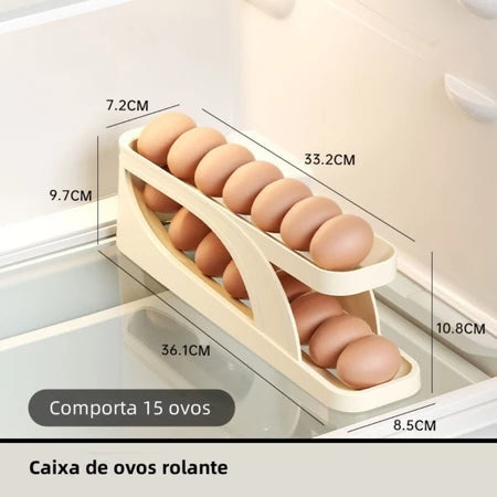 Organizador de Ovos com Rolagem Automática